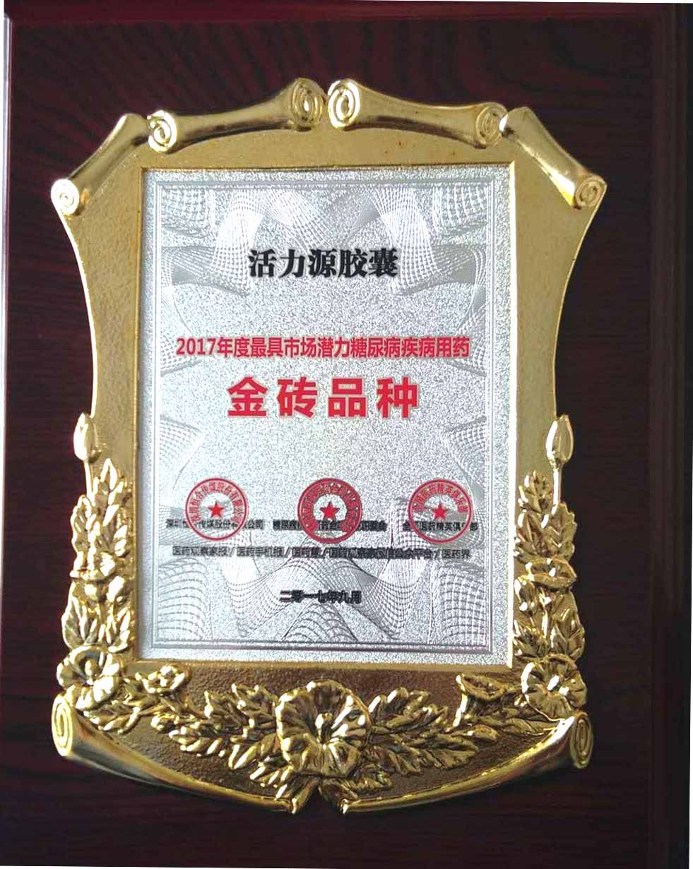 活力源膠囊2017年度最具市場潛力糖尿病用藥金磚品種 